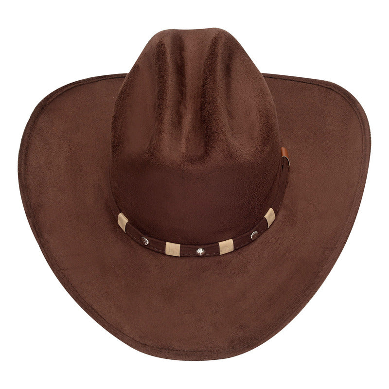 Sombrero De Gamuza Fino Horma Americana - Elegante Y Clásico